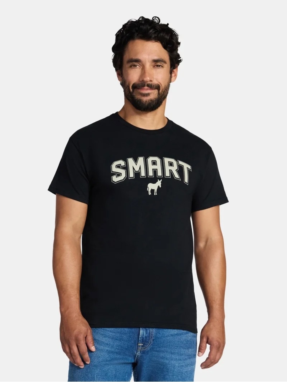 NWT Men’s Black Smart Donkey Graphic T-Shirt Size: L